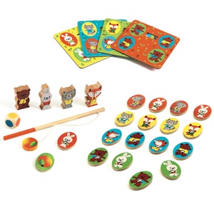 LudoWood - 4 Spiele Lernspiele Holz Djeco