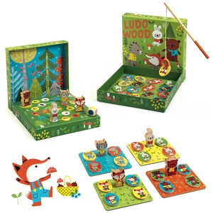 LudoWood - 4 Spiele Lernspiele Holz Djeco