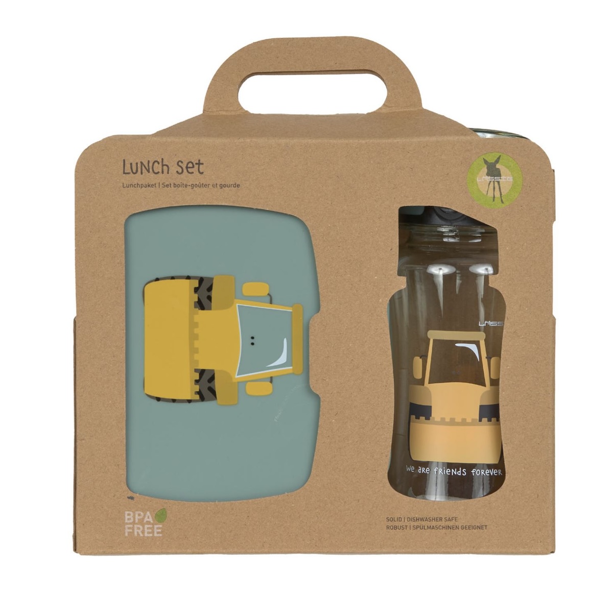 Lunch Set Tiny Drivers Excavator Laessig (Lunchbox + Drinking Bottle)