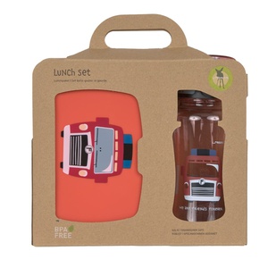 Lunch Set Tiny Drivers Fire Engine Laessig (Lunchbox + Drinking Bottle)