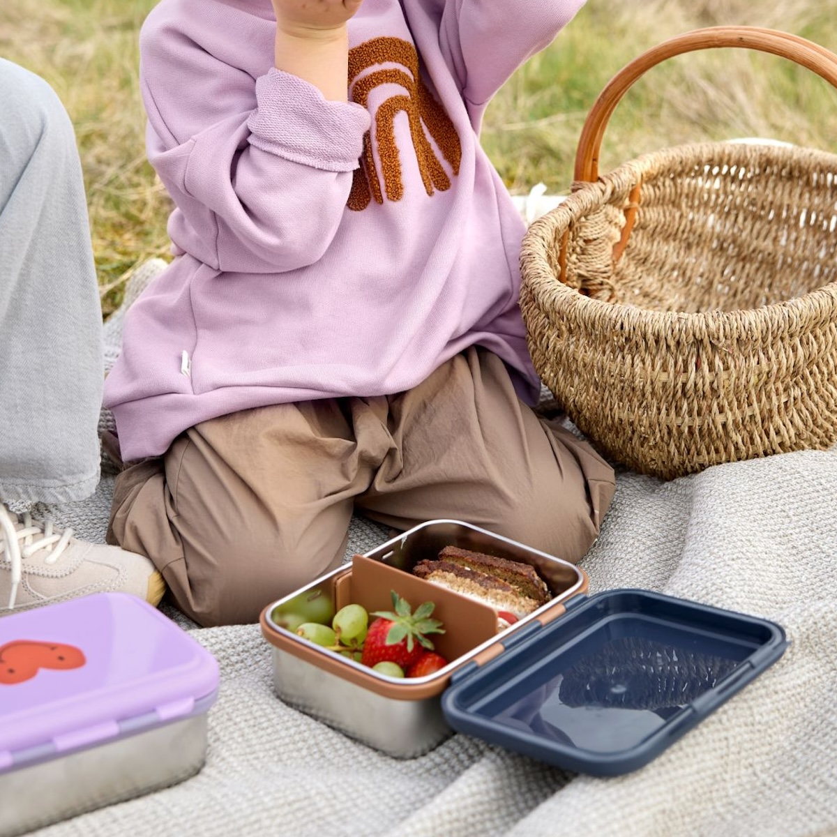 Lunchbox Stainless Steel Little Gang Smile navy
