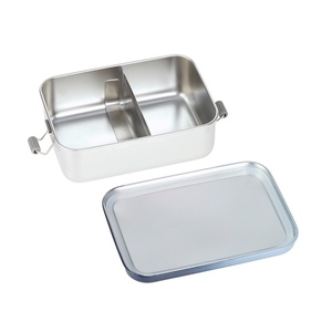 Lunchbox Stainless steel solid Laessig dark blue light blue