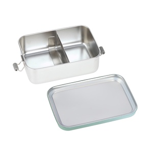 Lunchbox Stainless steel solid Laessig olive green