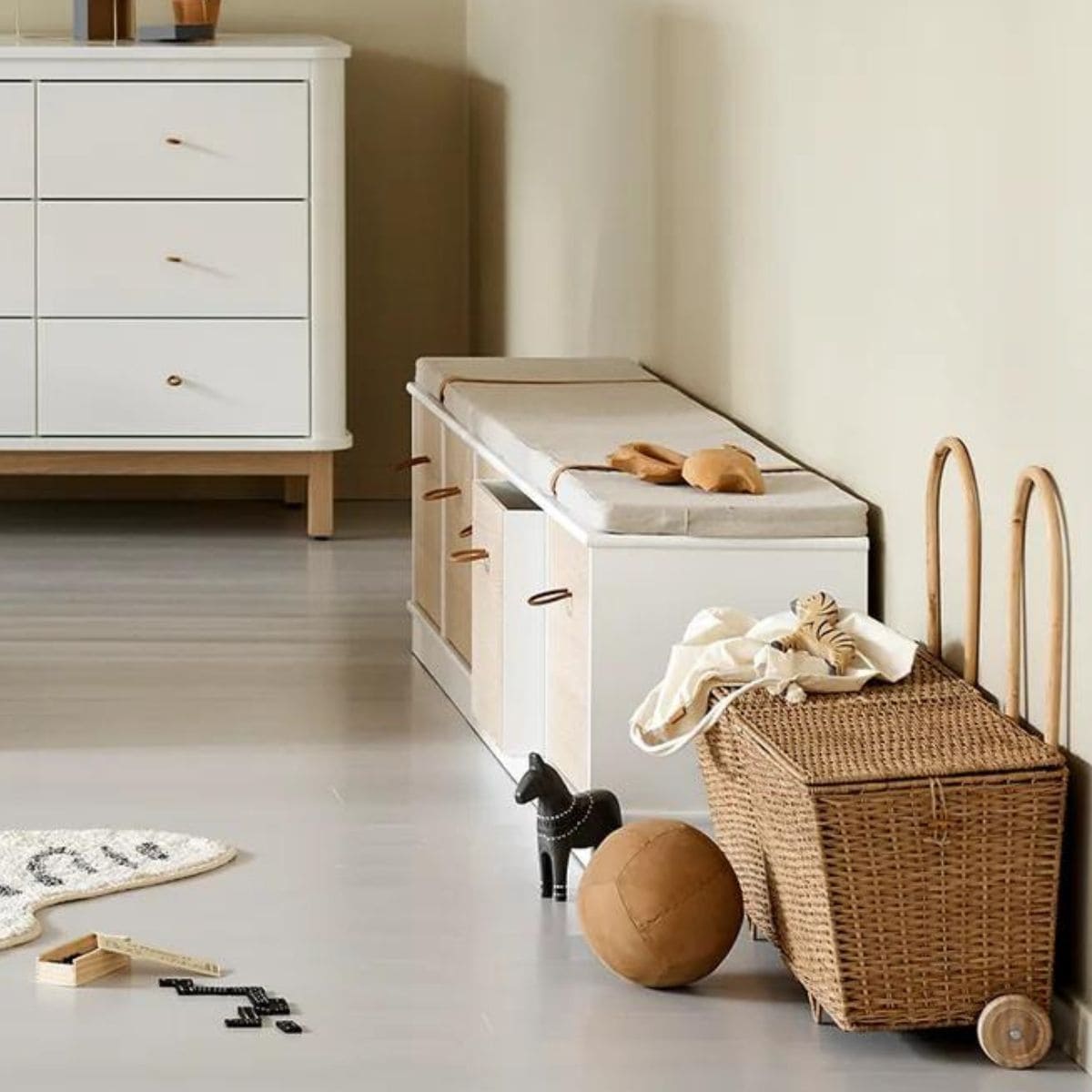 Matratze-Bank 34x172cm WOOD Oliver Furniture natürliche