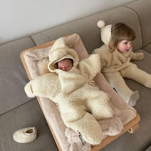 Merino Wool Snugglesuit (romper) 6-18m Binibamba milk