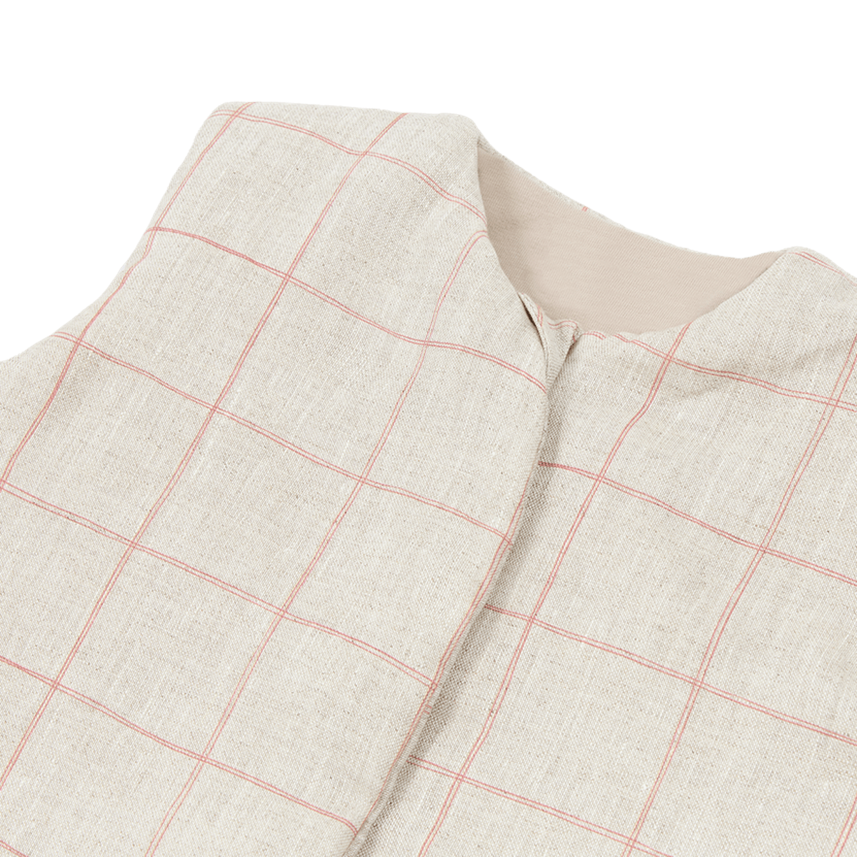 Mid-season Babyschlafsack, 6-18 Monate. Nobodinoz Natur mit rot