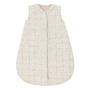 Mid-season Babyschlafsack, 6-18 Monate. Nobodinoz Natur mit rot