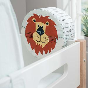 Mittelhohes Bett 200x90cm geneigte Leiter NOR Flexa Eiche-weiß