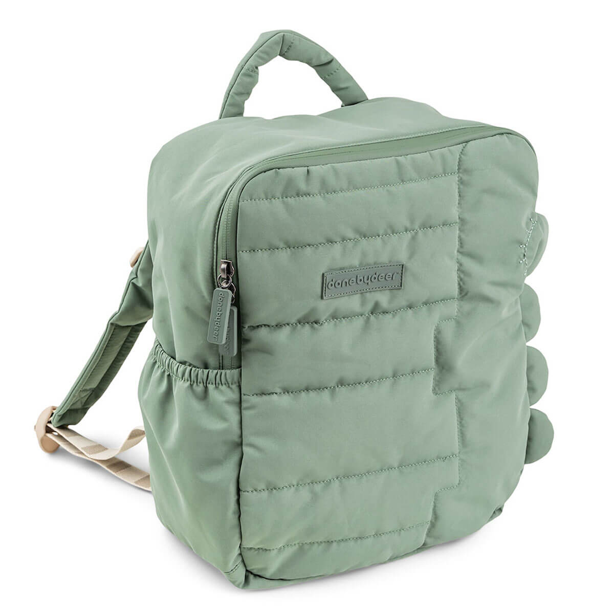 Mochila infantil acolchada Croco Verde Done by Deer