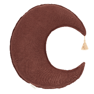 Mondkissen aus französischem Leinen. Nobodinoz Pflaume