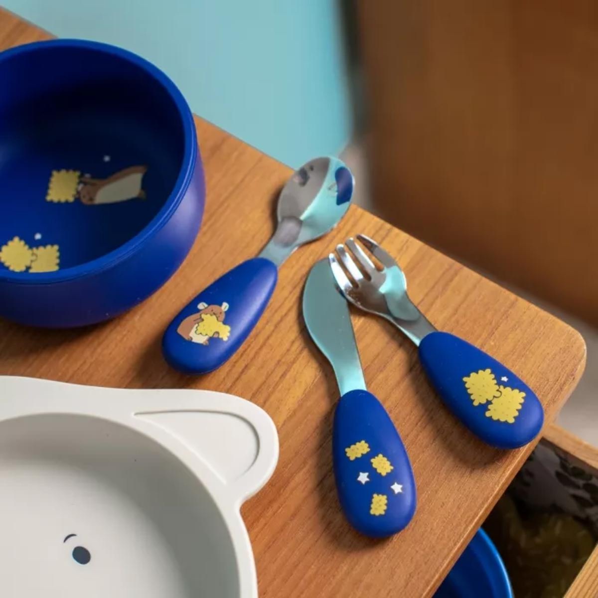 Moulin Roty Puce & Pilou Silikonbesteckset