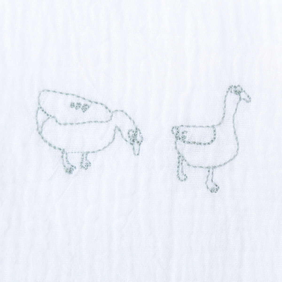 Mulltuch DUCKS bestickt blau 70x70cm