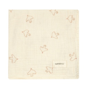 Mullwindel 70x70cm WABI SABI Nobodinoz braun hoshi Vögel