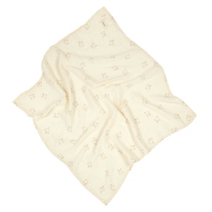 Mullwindel 70x70cm WABI SABI Nobodinoz braun hoshi Vögel