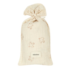 Mullwindel 70x70cm WABI SABI Nobodinoz braun hoshi Vögel