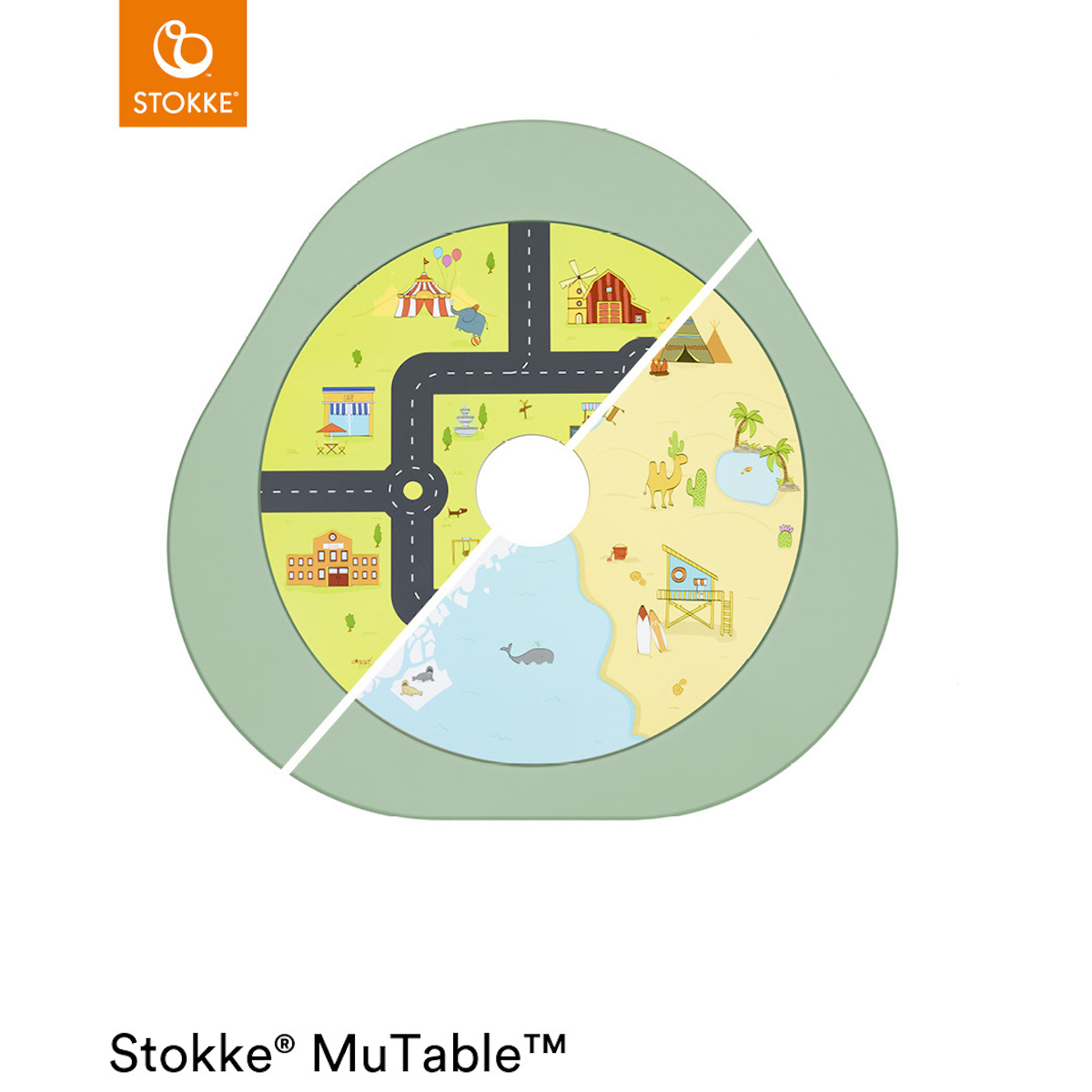 Multifunktionaler Spieltisch MUTABLE V2 Stokke Clover green