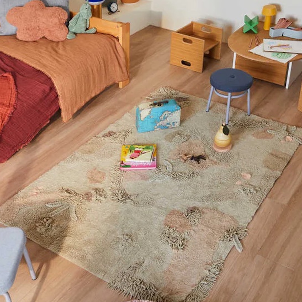 MUSHROOM FOREST Teppich 120x160cm Lorena Canals Olive Rose Chestnut Golden Natural