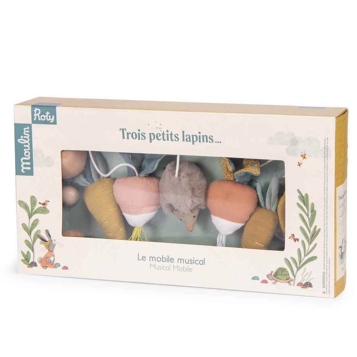 Musik-Mobil DREI KLEINE HASEN Moulin Roty