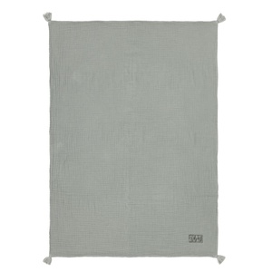 Musselin-Decke 65x100cm WABI SABI Nobodinoz azurblau