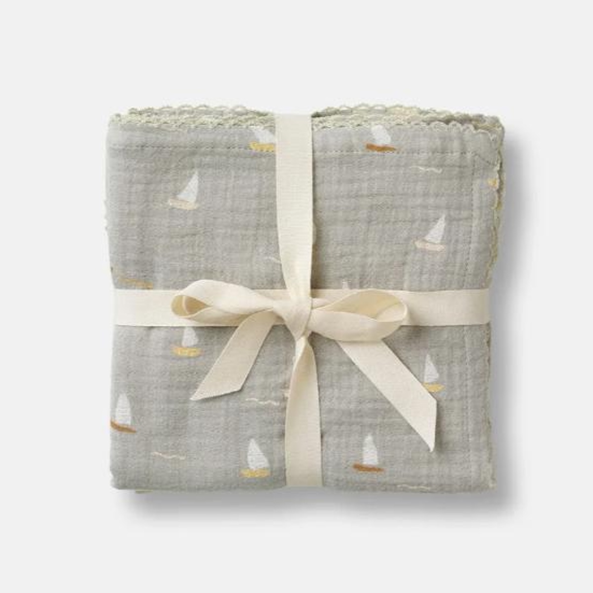 Musselintuch 3er-Pack Sailboats 65x65cm Dear April