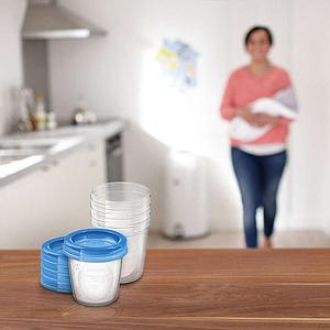 Muttermilchbecher 5 Stück 180ml NATURAL Avent