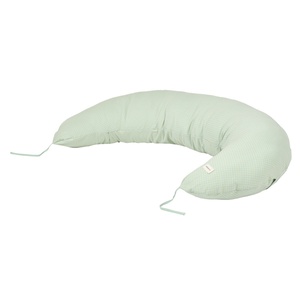 Mutterschaftskissen STORIES Limited Edition 38x170x25cm Nobodinoz grünes Zitronengitter