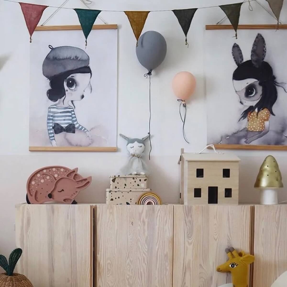 Nachtlicht REH Kleine Lichter Wald Hellbraun