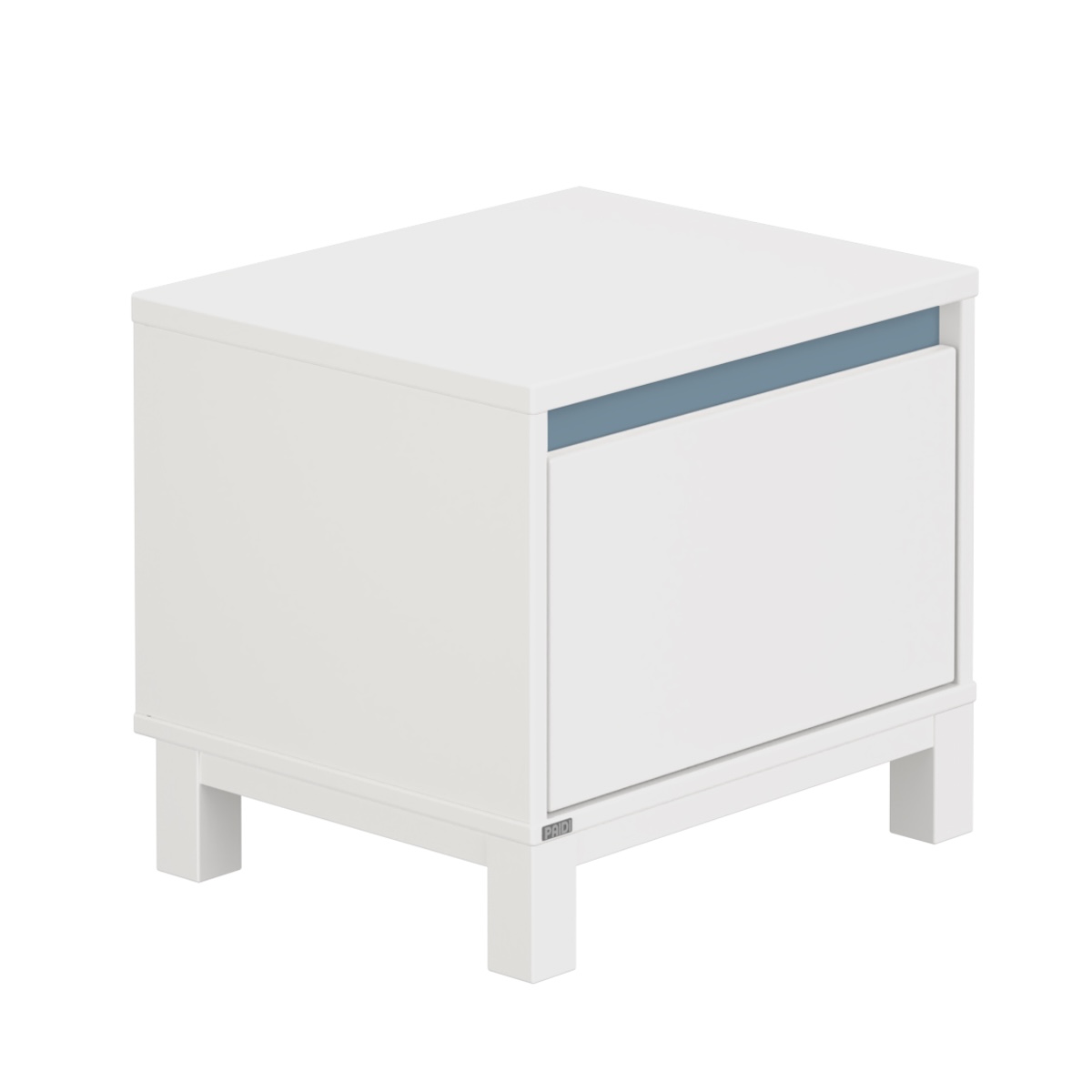 Nachttisch 1 Schublade OLLI Paid weiß blau matt