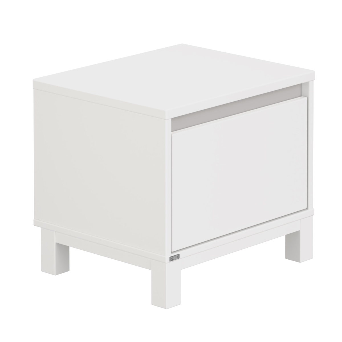 Nachttisch 1 Schublade OLLI Paid weiß schiefergrau