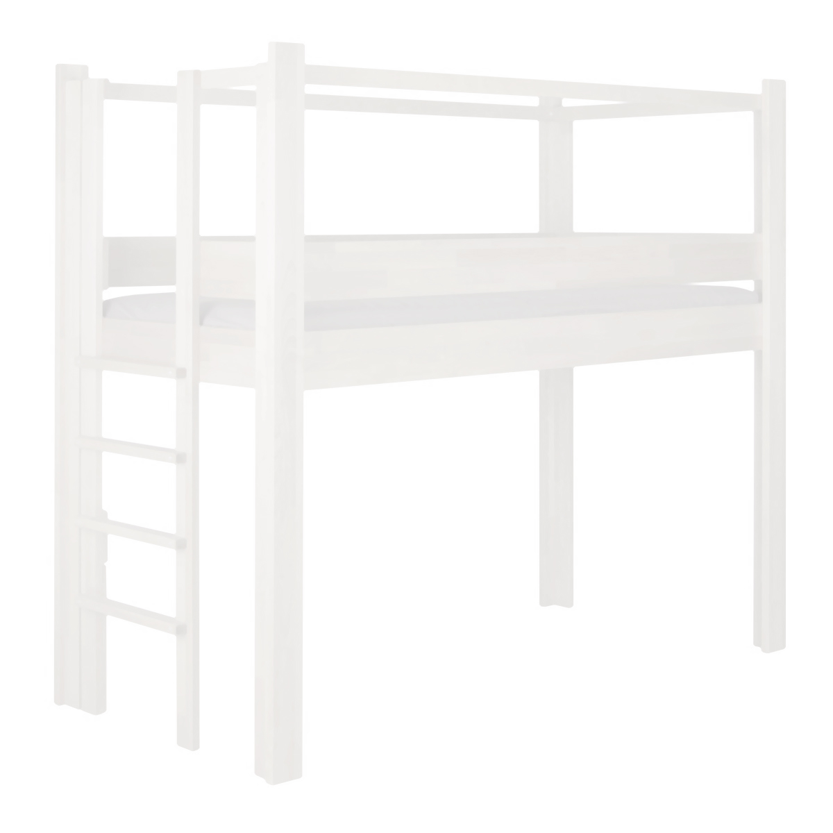 NEW Mitwachsendes Bett 90x200cm 5 in 1 Leiter Kurzseite DESTYLE de Breuyn weiß lackiert