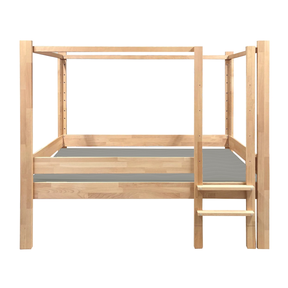 NEW Mitwachsendes Bett 90x200cm 7 in 1 Leiter Längsseite DESTYLE de Breuyn natur geölt