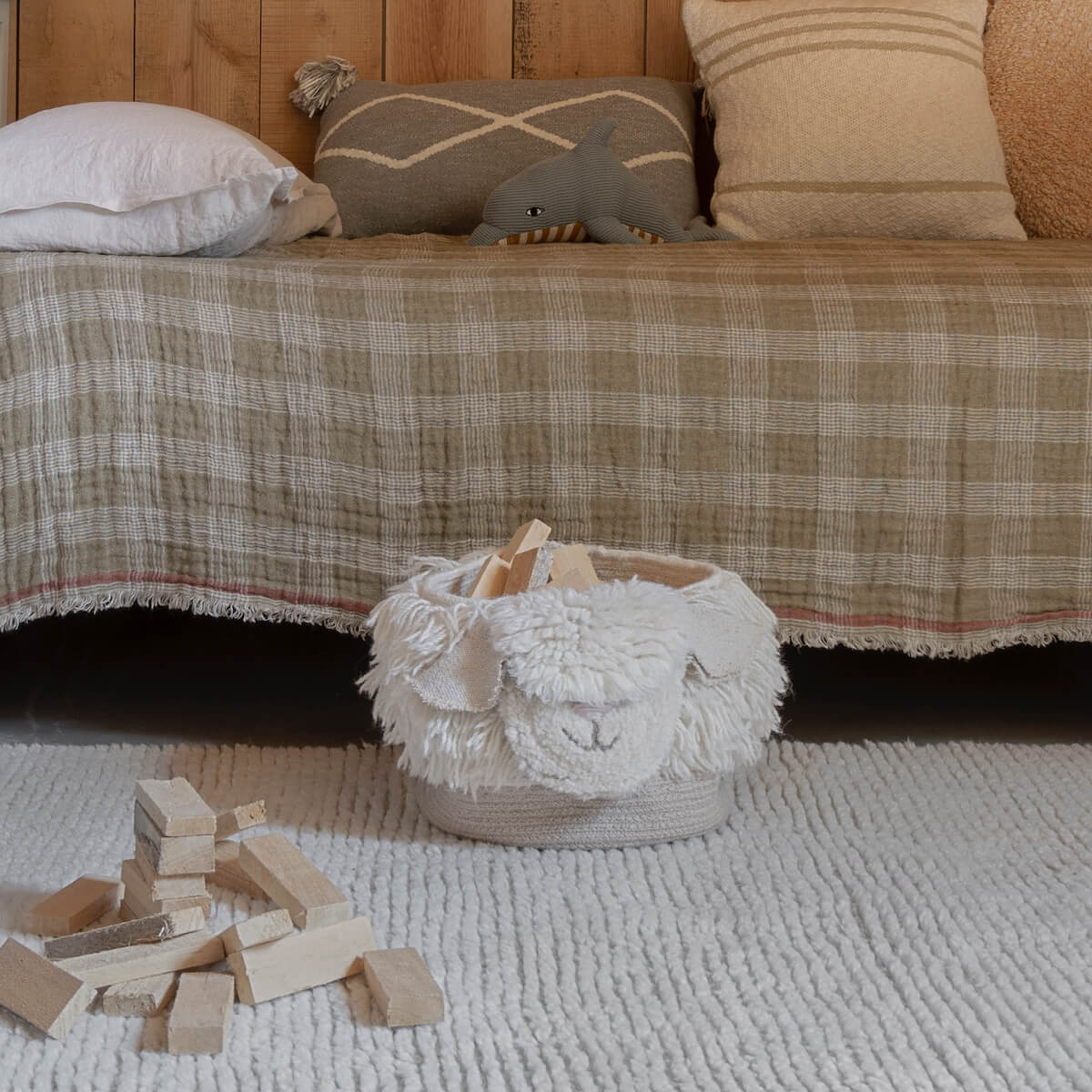 Niedriger Teppich 30 x 27 x 22 cm ket Pink Nose Sheep Lorena Canals