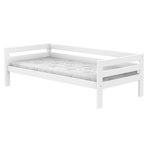 Niedriges Bett 90x200cm ELEMENTS Lifetime Weiß