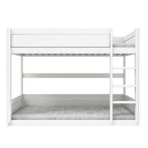 Niedriges Etagenbett mit Rollenboden Lifetime white