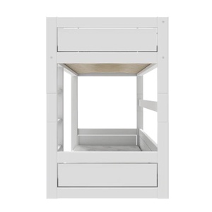 Niedriges Etagenbett mit Rollenboden Lifetime white