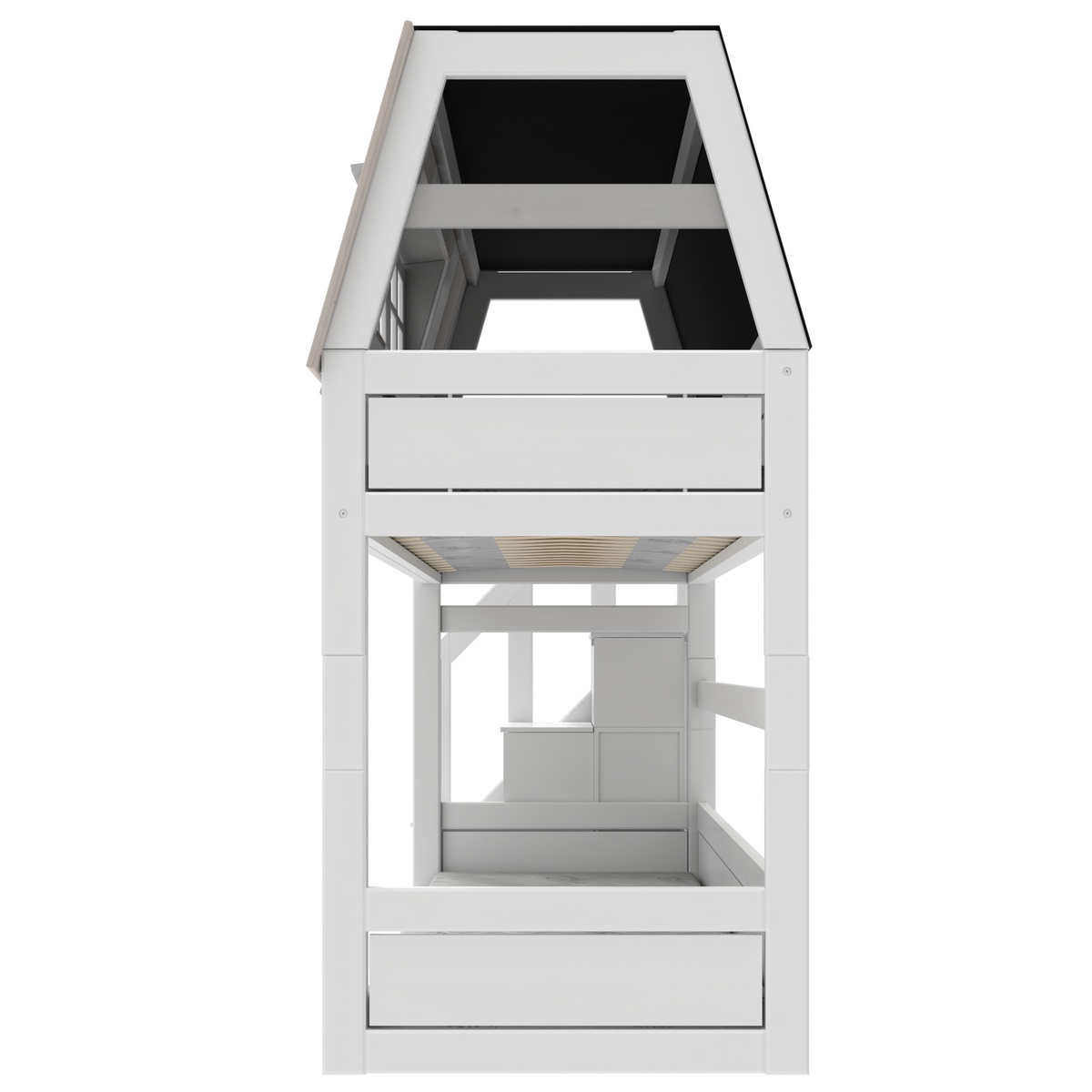 Niedriges Etagenbett My Hangout Boden mit Rollen Lifetime white