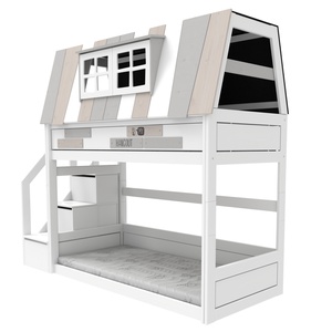 Niedriges Etagenbett My Hangout Boden mit Rollen Lifetime white