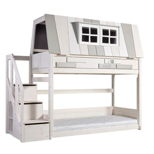 Niedriges Etagenbett My Hangout Boden mit Rollen Lifetime whitewash