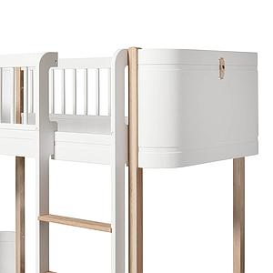 Niedriges Spielbett mitwachsend 68x162cm WOOD MINI+ Oliver Furniture weiß-Eiche