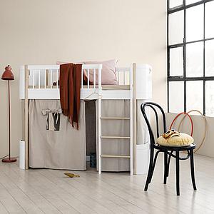 Niedriges Spielbett mitwachsend 68x162cm WOOD MINI+ Oliver Furniture weiß-Eiche