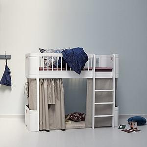 Niedriges Spielbett mitwachsend 68x162cm WOOD MINI+ Oliver Furniture weiß