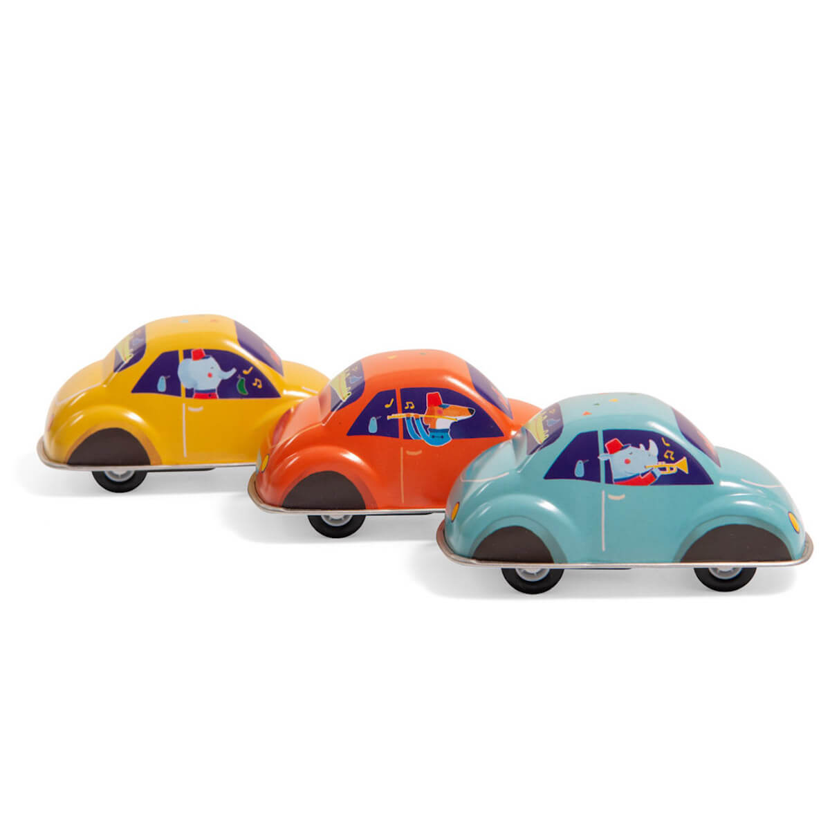 Nouvelle voiture à friction jaune Les jouets métal Moulin Roty