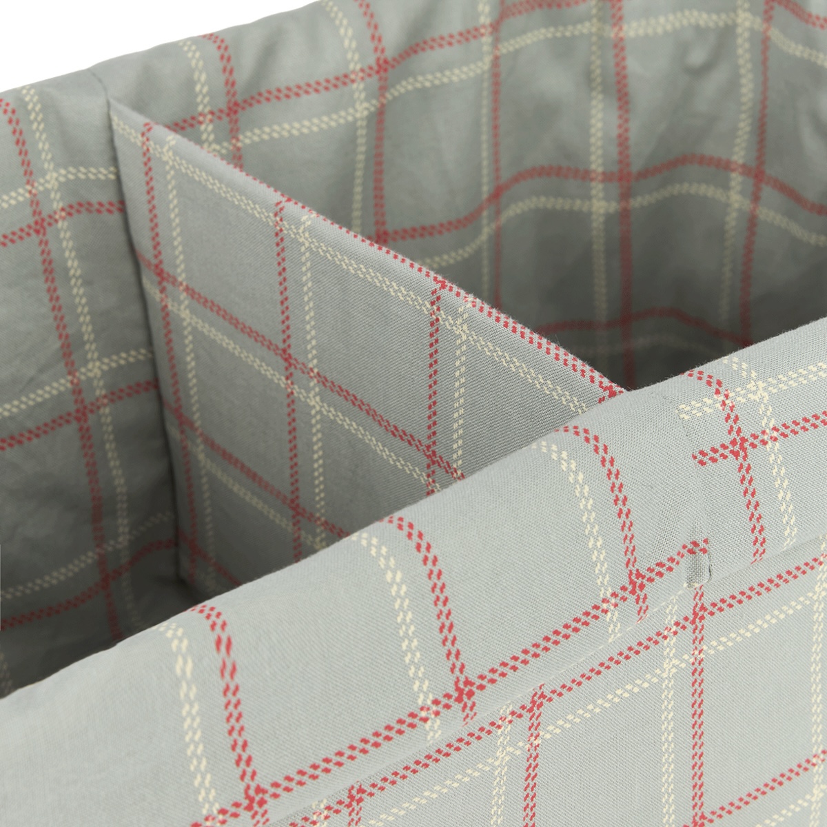 Panier de rangement à deux compartiments STPRIES 30x20cm Nobodinoz blue red checks