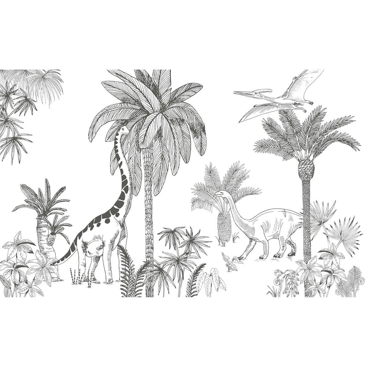 Papier Peint Decor - Dinosaure Epoque Jurassique Lilipinso