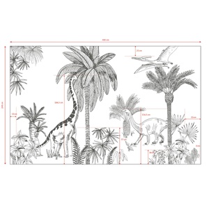 Papier Peint Decor - Dinosaure Epoque Jurassique Lilipinso