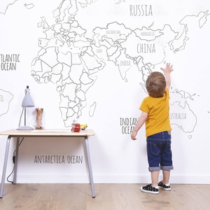 Papier Peint Decor - Mappemonde Lilipinso