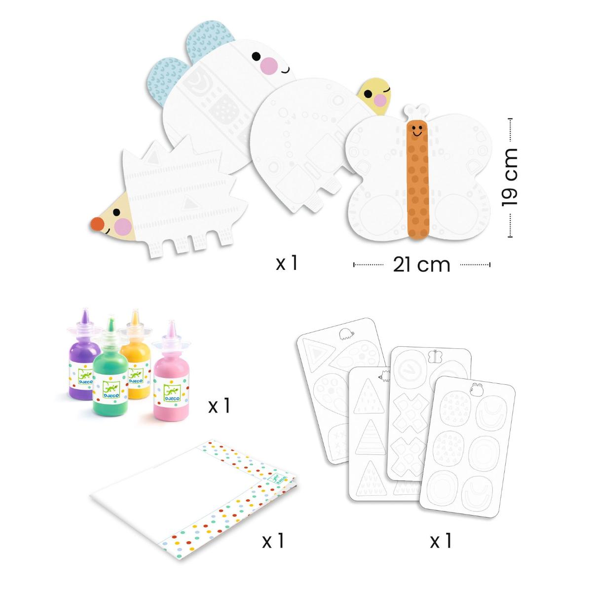 Peinture à doigts magique - Petites formes Djeco