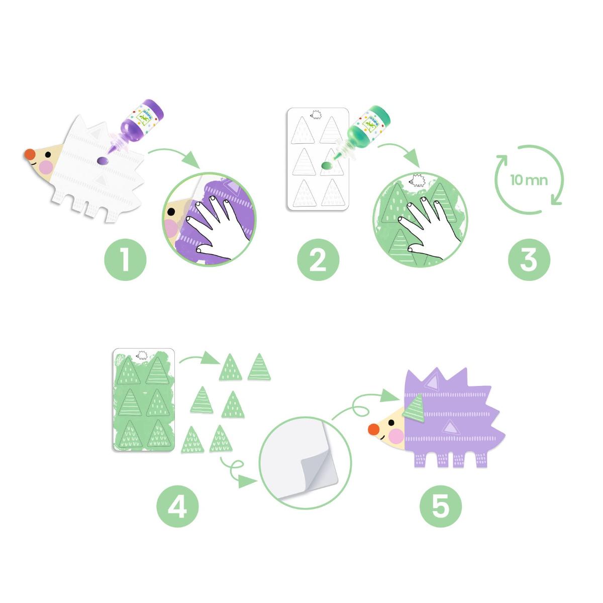 Peinture à doigts magique - Petites formes Djeco