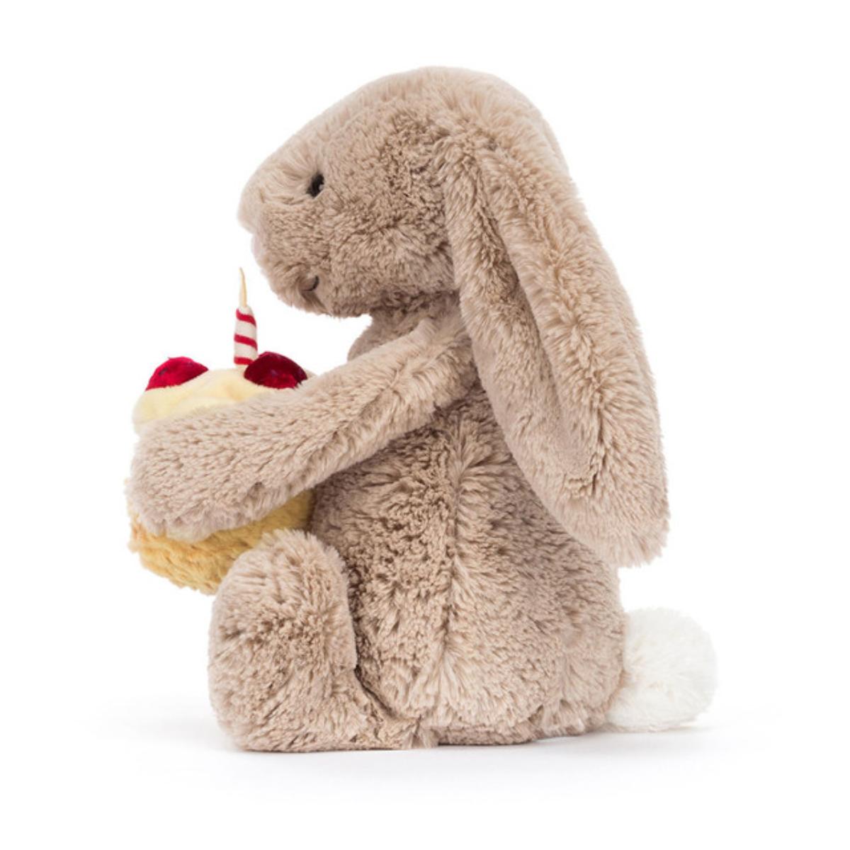 Peluche BASHFUL Beige Bunny 'Birthday' Jellycat