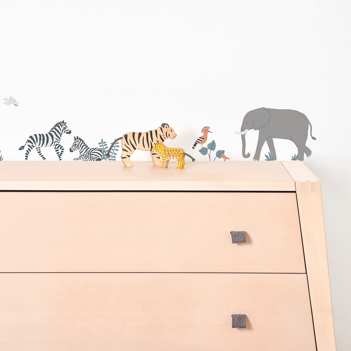 Planche De Stickers A3 (29,7X42Cm) - Girafe, Gazelle Et Flamands Lilipinso